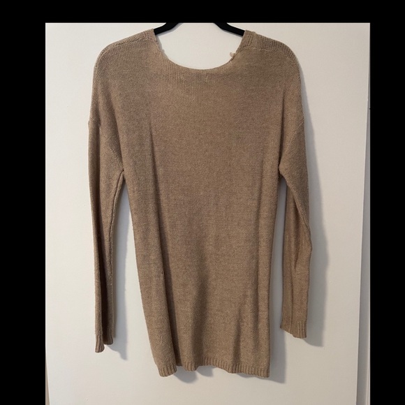 “She + Sky” like new medium, caramel/tan dressy sweater - Picture 2 of 2